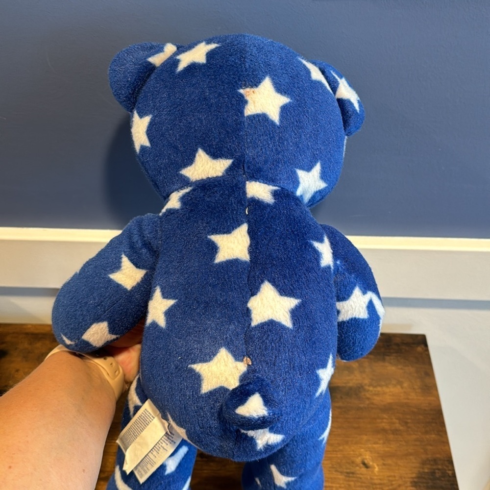Build a Bear Stars and Stripes Stuffed Plush Blue Bear Stars USA Patriotic - Picture 5 of 7